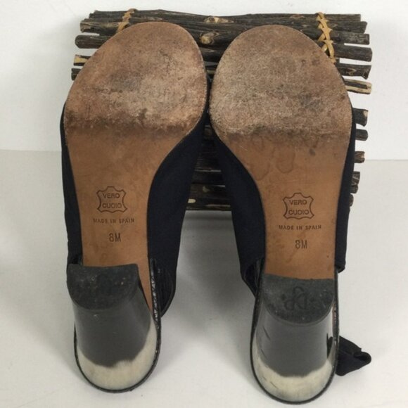 👛 (ANY 2/$50) Spanish DONALD J PLINER 4” Ombré Heel, Fabric/Leather Sling Back - Picture 10 of 10